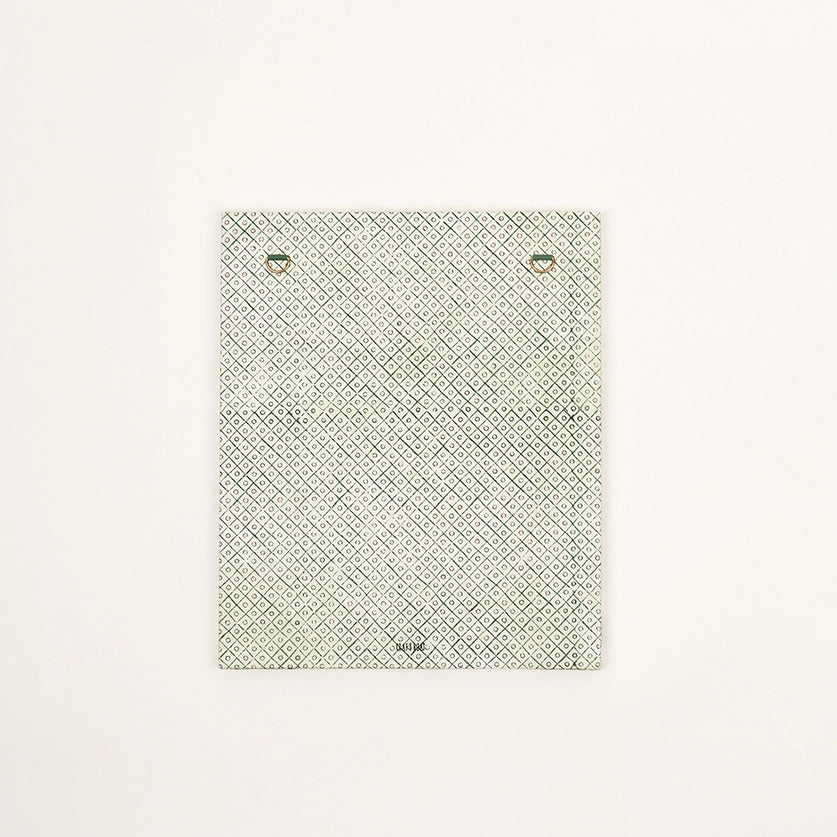Block Printed Wall Picture Frame - Green Blooming Trellis