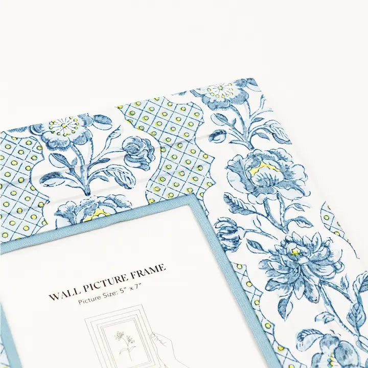 Block Printed Wall Picture Frame - Indigo