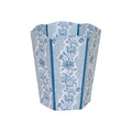 Block Printed Scalloped Collapsible Basket